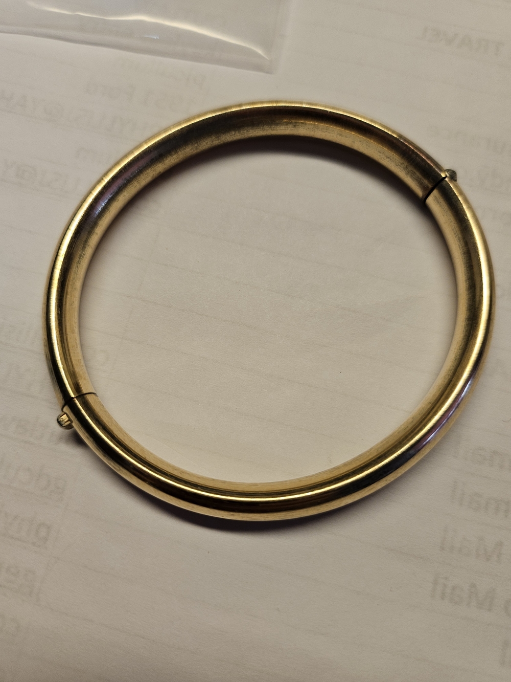 Classic Gold Filled Hinged Bangle Bracelet - Women